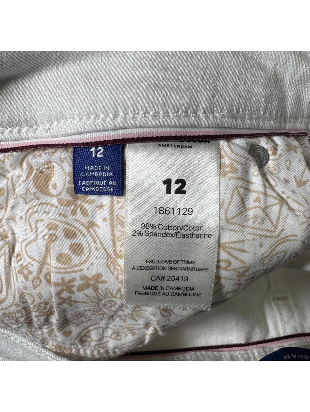 Scotch & Soda Amsterdam High Rise Slim White Jeans Women’s Size 12 NWT Stretch - Picture 6 of 8